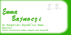 emma bajnoczi business card